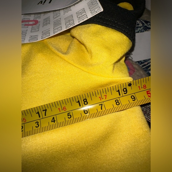 Lularoe Small yellow Liv graphic T “ Take Me To The Weekend” with black ringer - Picture 5 of 7